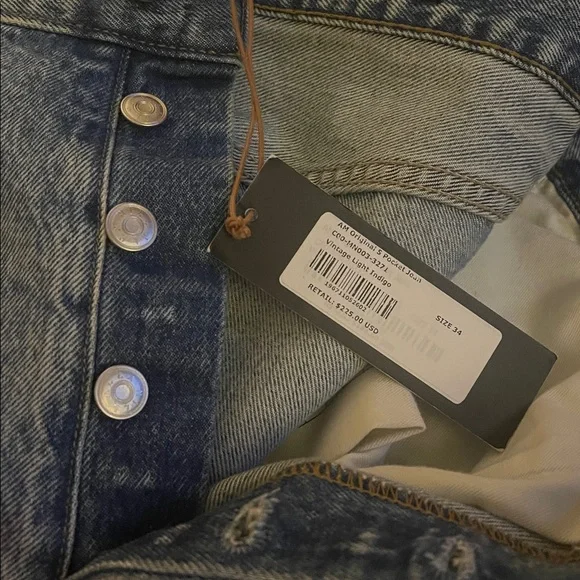 NWT ALEX MILL ORIGINAL 5 POCKET JEANS VINTAGE LIGHT INDIGO 34